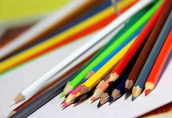 Image showing Multicolored pencils