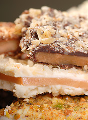 Image showing Variety of English Toffee with a shallow depth of field