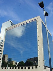 Image showing Reflection on the buildings