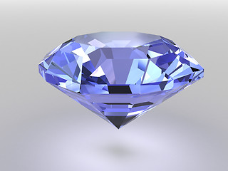 Image showing Blue diamond with soft shadows
