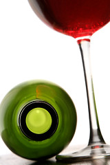 Image showing Wine Bottle and Glass