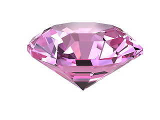 Image showing Pink diamond on white background