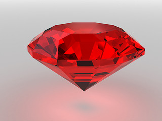 Image showing Dark-red gemstone rendered with soft shadows