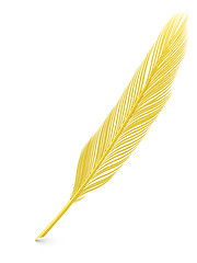 Image showing Golden feather quill 