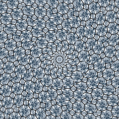 Image showing Mosaic pattern of light blue diamonds