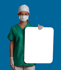 Image showing Doctor with a Blank Board