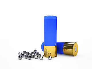 Image showing Blue ammo and shot