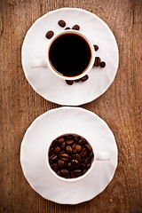Image showing two cups full of coffee