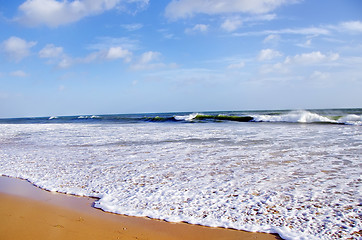 Image showing Waves on Manta Rota beach, Algarve