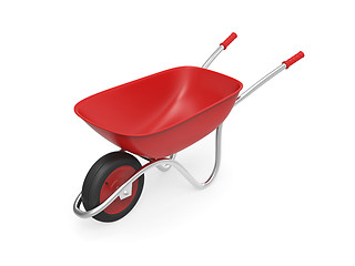 Image showing Red wheelbarrow