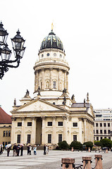 Image showing The editorial French Cathedral tourists  the Gendarmenmarkt  Ber