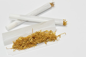 Image showing Hand rolled cigarette