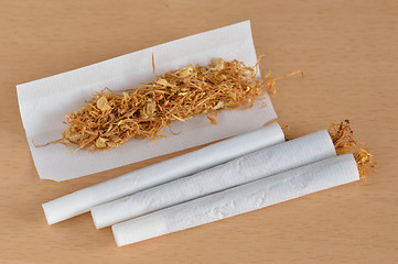 Image showing Hand rolled cigarette