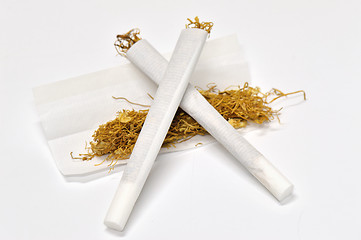 Image showing Hand rolled cigarette