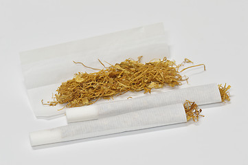 Image showing Hand rolled cigarette