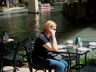 Image showing Woman on cell phone