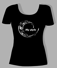 Image showing t-shirt design  with abstract design  element