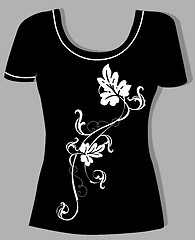 Image showing t-shirt design  with  vintage floral element