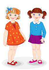 Image showing Cartoon stylish girls