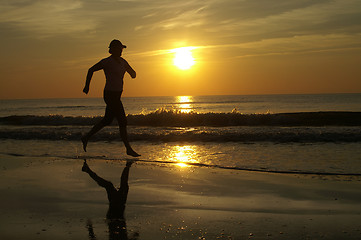 Image showing Running to the sun