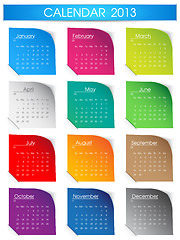 Image showing Colorful 2013 calendar