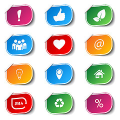 Image showing Internet icons - labels 