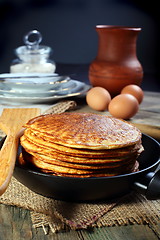 Image showing Oatmeal pancakes.