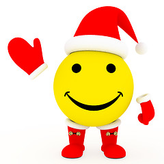 Image showing Happy face in Santa's costume