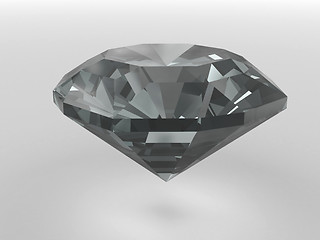 Image showing Black diamond rendered with soft shadows