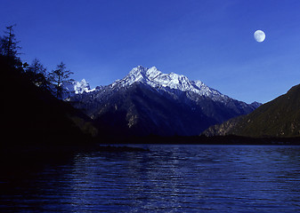 Image showing Lake by night