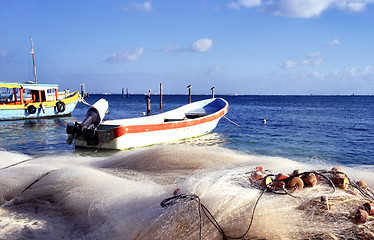 Image showing fishing nets/boat