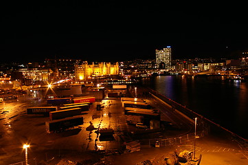 Image showing Bjørvika in Oslo by night.