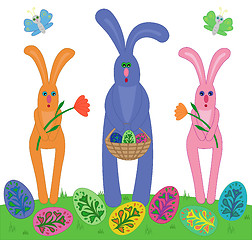 Image showing Easter rabbits