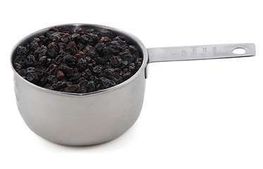 Image showing Currants presented in an American metal cup measure