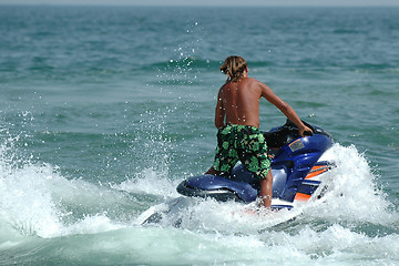 Image showing Man and jet-ski