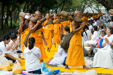 Image showing Dhammachai Dhutanga Pilgrimage Walk, 2013 in Bangkok