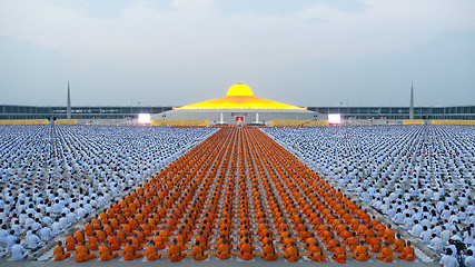 Image showing Dhammachai Dhutanga Pilgrimage Walk, 2013 in Bangkok