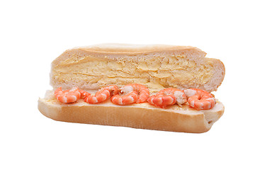 Image showing Prawns On A Roll