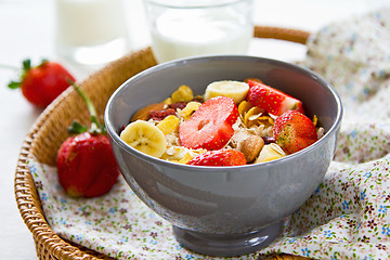 Image showing Muesli breakfast