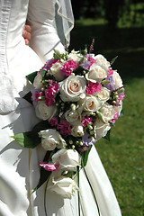 Image showing Bouquet and bride