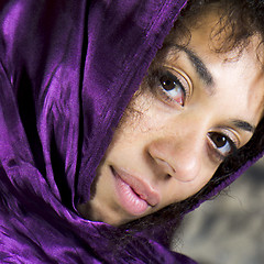 Image showing Portrait of a veiled woman 