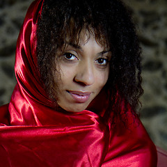 Image showing Looking woman wearing a veil 