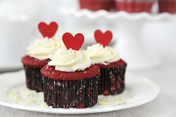 Image showing Red velvet cupcakes