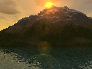 Image showing Sunset Mountain