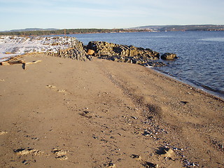 Image showing Beach on a winters day