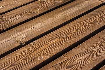 Image showing Closeup photo of wooden floor panels