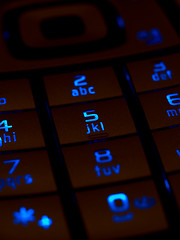 Image showing Lit keypad