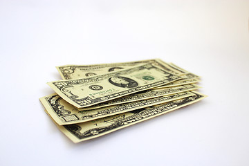 Image showing dollar banknotes isolated on a white background