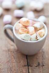 Image showing Hot chocolate and marshmallows