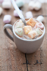 Image showing Hot chocolate and marshmallows